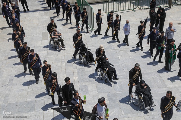 دسته عزا خادمان حرم مطهر بانوی کرامت در رثای امام جواد(ع)//////قم///