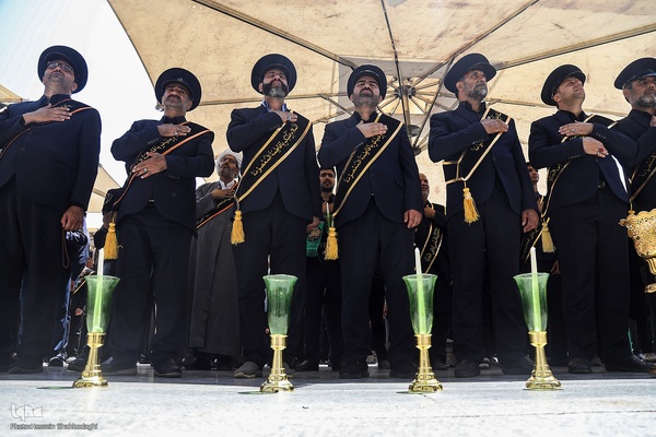 دسته عزا خادمان حرم مطهر بانوی کرامت در رثای امام جواد(ع)//////قم///