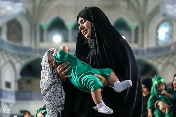 مراسم شیرخوارگان حسینی در حرم عبدالعظیم حسنی