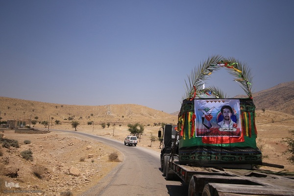 جابه‌جایی مزار شهید جواد رضایی در کازرون