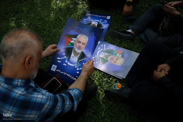 تجمع مردم پایتخت در پی ترور اسماعیل هنیه