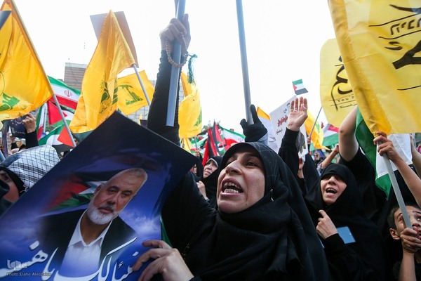 تجمع مردم پایتخت در پی ترور اسماعیل هنیه