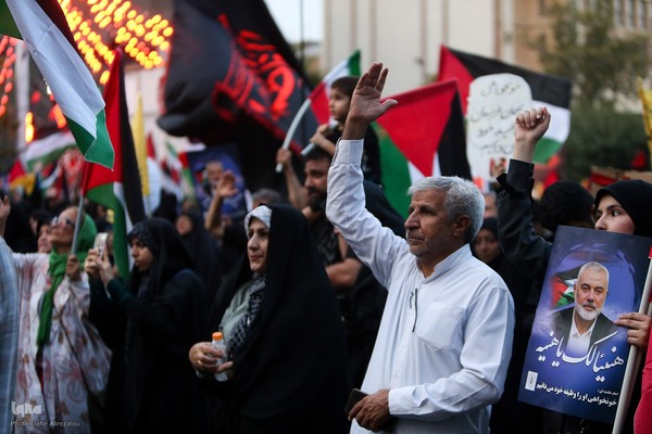 تجمع مردم پایتخت در پی ترور اسماعیل هنیه
