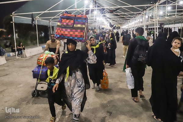 تردد شبانه زوار در مرز شلمچه