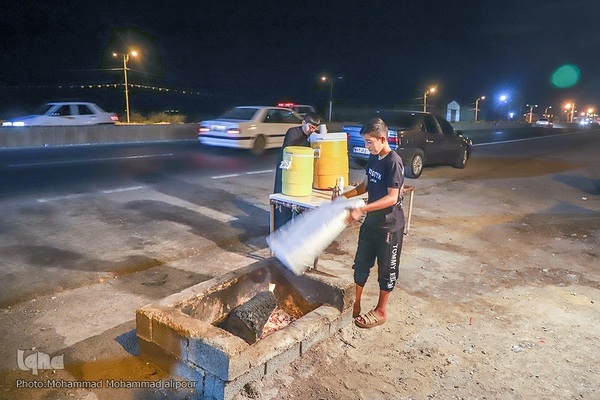 خدمت‌رسانی شبانه‌روزی مواکب حسینی به زوار در چذابه