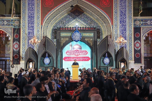 مراسم عزاداری شب شهادت امام رضا(ع) در حرم مطهر رضوی