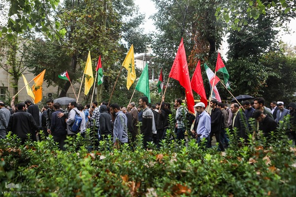 تجمع ضدصهیونیستی دانشجویان دانشگاه تهران