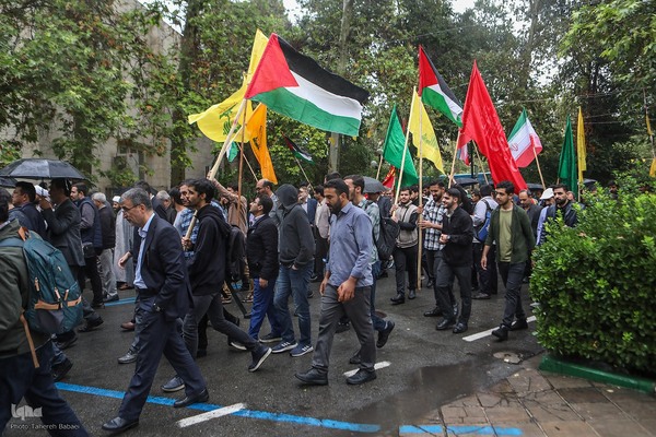 تجمع ضدصهیونیستی دانشجویان دانشگاه تهران