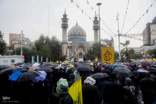 اجتماع «آغاز نصرالله» در میدان فلسطین تهران