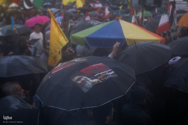 اجتماع «آغاز نصرالله» در میدان فلسطین تهران