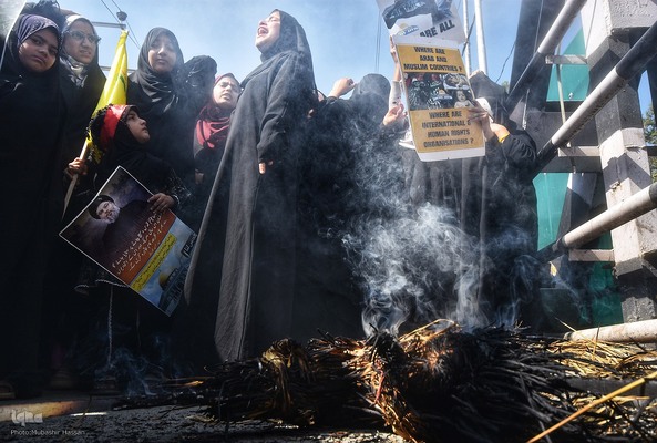 تجمع مردم کشمیر در محکومیت ترور نصرالله