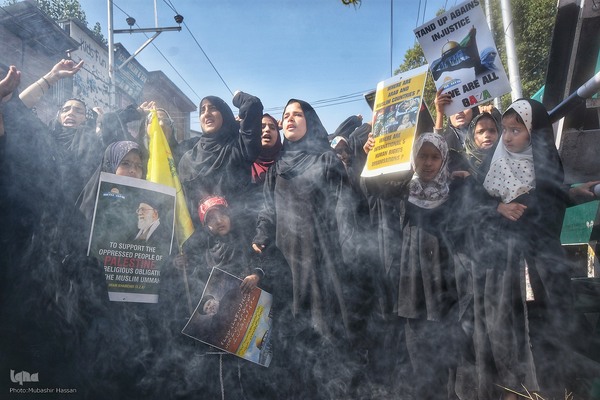 تجمع مردم کشمیر در محکومیت ترور نصرالله