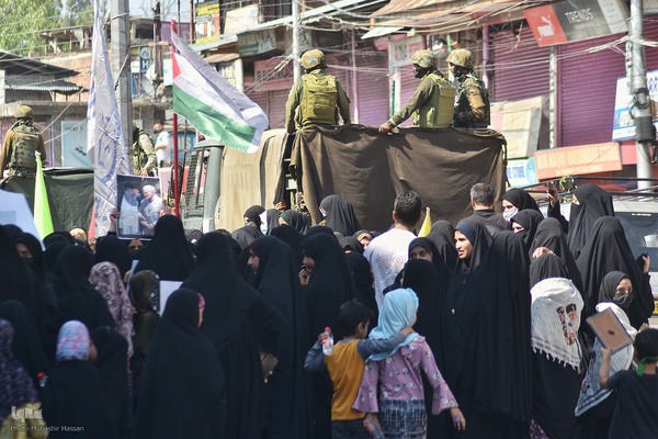 تجمع مردم کشمیر در محکومیت ترور نصرالله