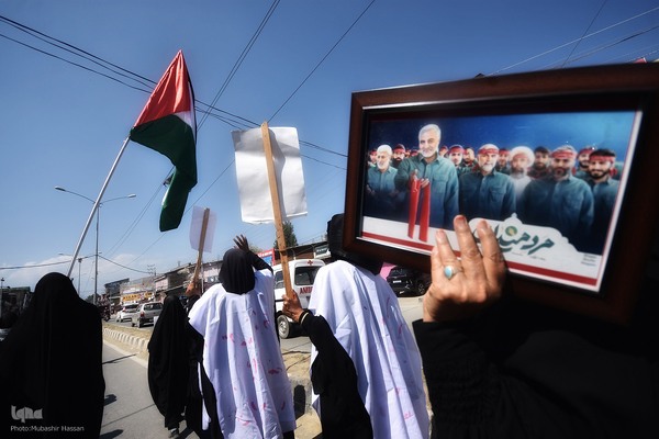 تجمع مردم کشمیر در محکومیت ترور نصرالله