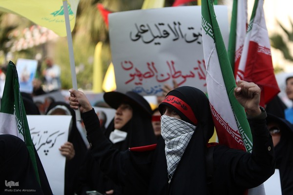 تجمع دختران انقلاب در محکومیت جنایات رژیم صهیونیستی