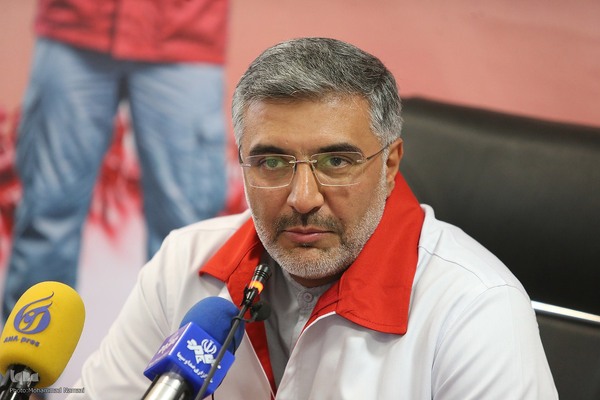 وحید سلیمی رئیس سازمان داوطلبان هلال احمر در نشست خبری جشنواره فیلم و عکس همیار هلال