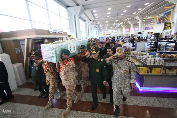 مراسم استقبال از پیکر مطهر ۳ پاسدار شهید تیپ ۳۳ المهدی(عج) در شیراز