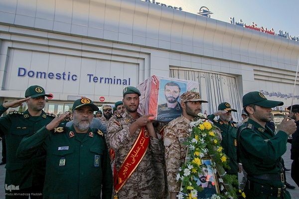 مراسم استقبال از پیکر مطهر ۳ پاسدار شهید تیپ ۳۳ المهدی(عج) در شیراز