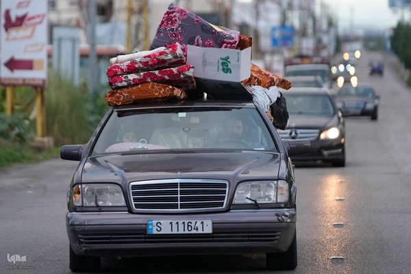 بازگشت مردم جنوب لبنان به خانه پس از آتش بس