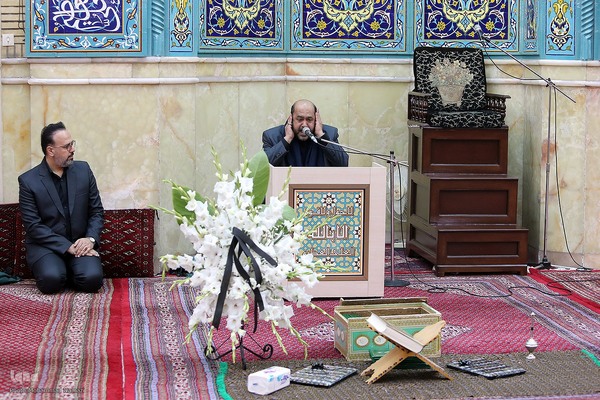 مراسم ترحیم مرحوم یعقوب منصوری پدر کریم منصوری قاری ممتاز و بین المللی کشور