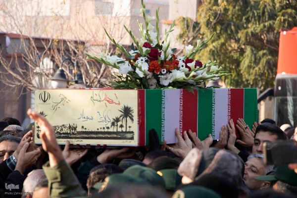 تشییع پیکرهای مطهر شهدای گمنام در تبریز