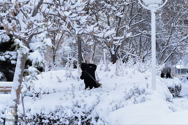 بارش برف پاییزی در مشهد