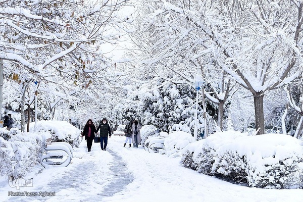 بارش برف پاییزی در مشهد