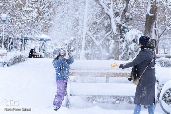 بارش برف پاییزی در مشهد