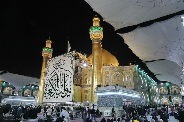 حرم امیرالمومنین علی(ع) در شب ولادت آن حضرت