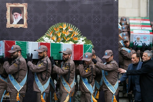 مراسم تشییع پیکر علی رازینی و محمد مقیسه