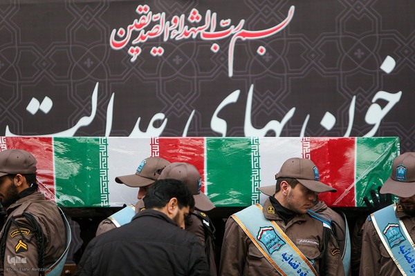 مراسم تشییع پیکر علی رازینی و محمد مقیسه