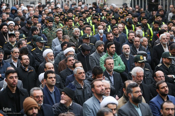 مراسم تشییع پیکر علی رازینی و محمد مقیسه