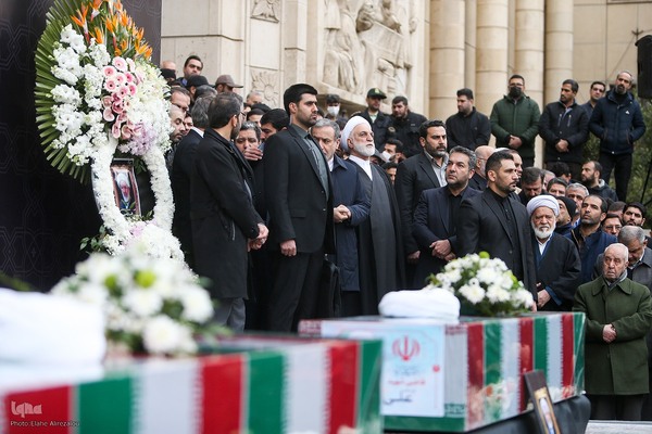 مراسم تشییع پیکر علی رازینی و محمد مقیسه