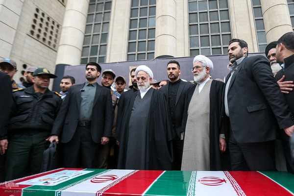 مراسم تشییع پیکر علی رازینی و محمد مقیسه