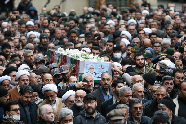 مراسم تشییع پیکر علی رازینی و محمد مقیسه