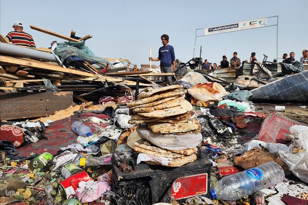 بمباران اردوگاه آوارگان در رفح توسط رژیم صهیونیستی