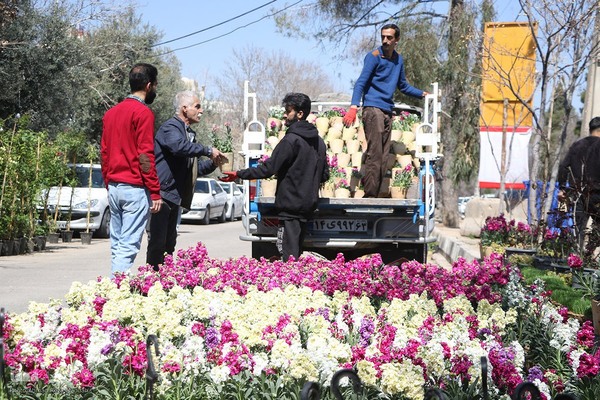 بازار گل شیراز‎‎ در آستانه سال نو