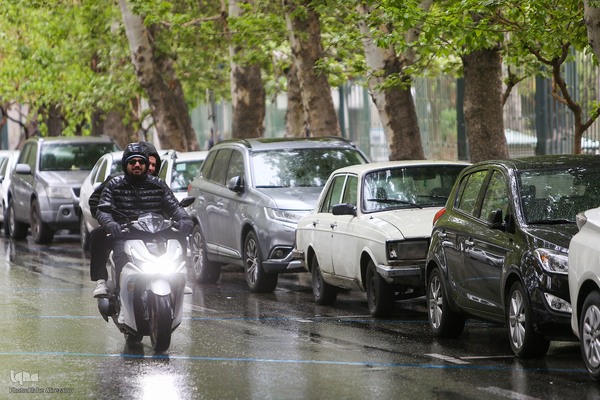 ترنم باران بهاری بر چهره شهر