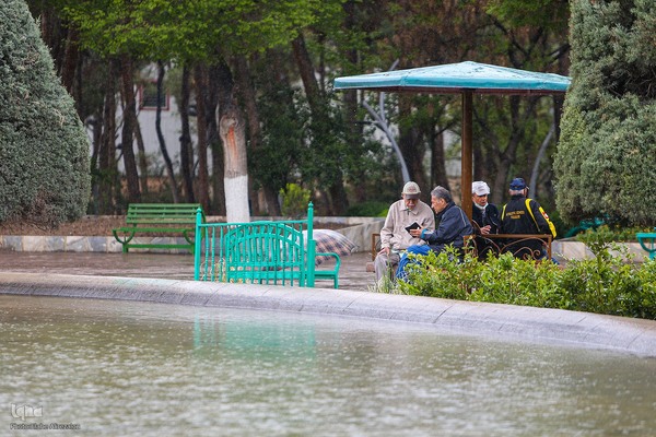ترنم باران بهاری بر چهره شهر