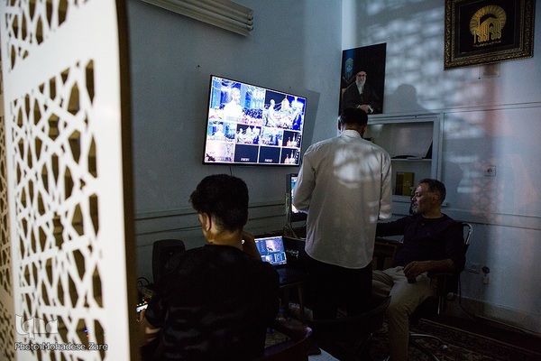 حرم مطهر رضوی در شب ولادت امام رضا(ع)