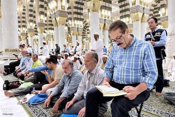 حال‌وهوای مسجد النبی (ص) در ایام حج 1404