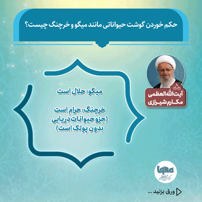 حکم شرعی خوردن گوشت میگو و خرچنگ