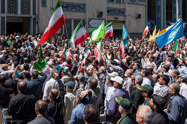 راهپیمایی مردم کرج علیه تهاجم رژیم صهیونیستی