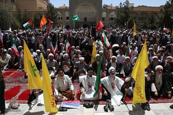 اجتماع حوزویان در محکومیت جنایات رژیم صهیونیستی