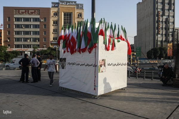 گلباران آمبولانس هدف‌قرارگرفته شده توسط رژیم صهیونیستی در میدان هفت‌تیر