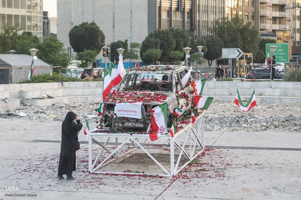گلباران آمبولانس هدف‌قرارگرفته شده توسط رژیم صهیونیستی در میدان هفت‌تیر