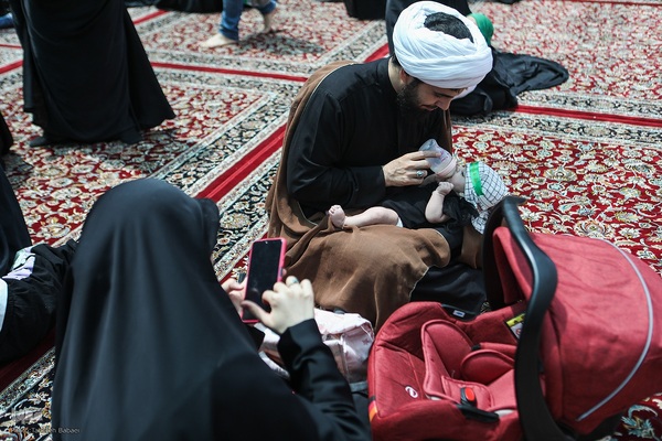 مراسم شیرخوارگان حسینی در حرم عبدالعظیم حسنی