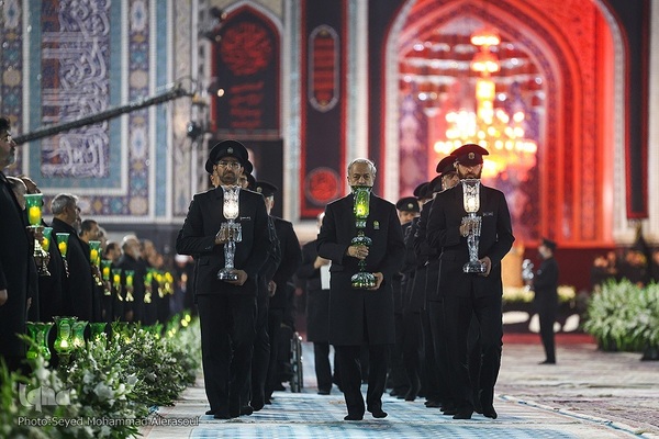 مراسم خطبه‌خوانی شب شهادت امام رضا(ع) در حرم رضوی