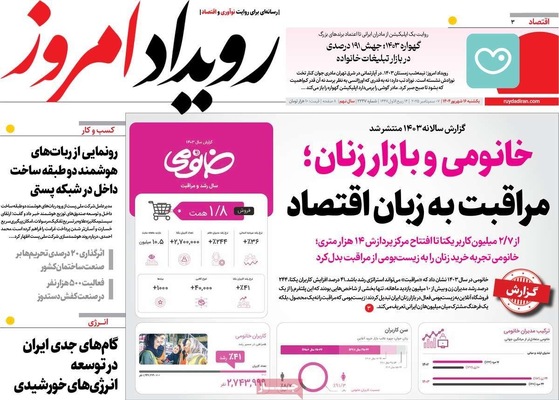 صفحه نخست روزنامه‌های یکشنبه ۱۶ شهریور ۱۴۰۴