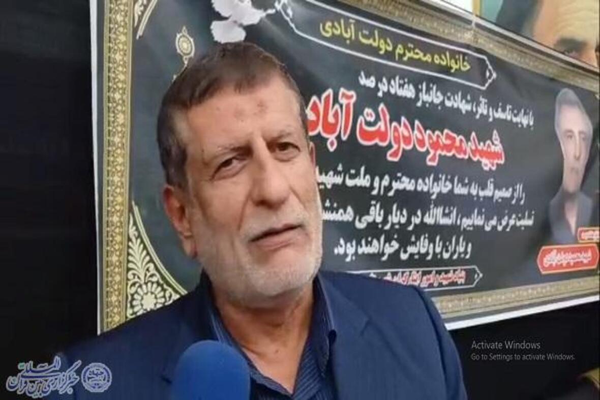 وداع با جانباز 70 درصد و آزاده شهید سردار محمود دولت‌آبادی در ساری